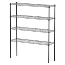 dayneeds 日需百備 輕型烤漆架, 黑色, 4層