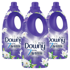 다우니 초고농축 7일 탈취파워 섬유유연제 화이트 티와 릴리 본품, 2L, 3개