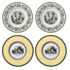 빌레로이앤보흐 브레드앤버터 플레이트2p + 접시2p, 혼합색상, 1세트