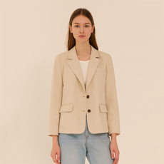 OLIVE DES OLIVE 女款雙釦西裝領日常夾克