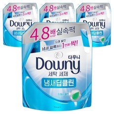 다우니 냄새 딥클린 프레시 클린 세탁세제 리필, 2.2L, 1개입, 4개