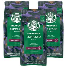 Nestle 雀巢 STARBUCKS星巴克濃縮深烘焙咖啡豆, 無研磨咖啡豆, 200g, 3包
