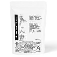 BloodCoffee 哥倫比亞特級咖啡豆, 原豆(未研磨), 200g, 1個