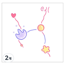 gelluna 可愛粉彩風星座插圖身體彩繪紋身貼紙, 2個, T-255 射手座
