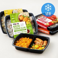 하림이닭 탄단지 다이어트 도시락 4종 세트 (냉동), 840g, 1세트