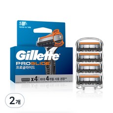 Gillette 吉列 正品 ProGlide 無感手動刮鬍刀片, 4入, 2個