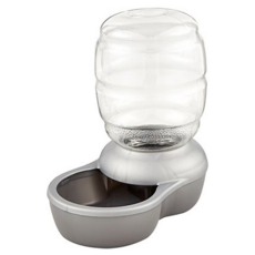 Petmate Replendish 餵水器, 美國Microban抗菌技術，PET無毒環保塑膠, 銀灰色, 1個