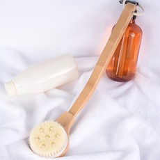 Dalroa 7段刷毛彎曲身體刷, 1入, 天然, 1個