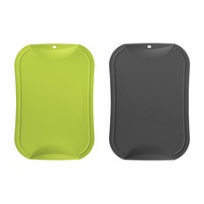 doble 防刮砧板2件組, 嫩綠 + 炭灰色