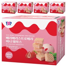 baskiN robbiNs 迷你威化夾心酥 草莓口味, 5盒, 100g
