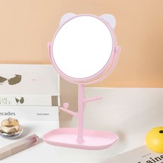 UL 貓咪收納桌鏡 方形, 粉紅色