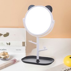 貓咪收納桌鏡 方形, 白色