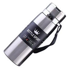 Jelluttuk 大容量真空運動保溫瓶, 600ml, 1個, 銀色