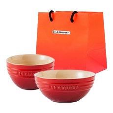 르크루제 1인밥 + 국 세트 + 쇼핑백 S, 빨강, 밥그릇(1P) + 국그릇(1P) + 쇼핑백S(1P), 1세트
