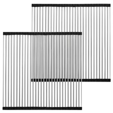 JOSIC 不鏽鋼加大折疊瀝水架, 黑色, 2個