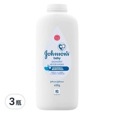 Johnson's 嬌生 嬰兒爽身粉, 0歲以上, 400g, 3瓶