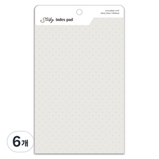 PLEPIC Sticky Index便條紙, 09 Dot Linen, 40張, 6本