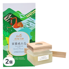 farcent 花仙子 去味大師 竹木香擴香瓶, 宜蘭威士忌, 80ml, 2個