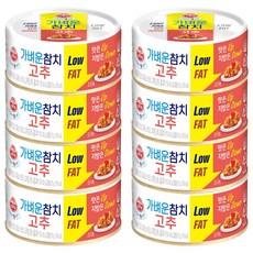 오뚜기 가벼운 참치 고추, 100g, 8개