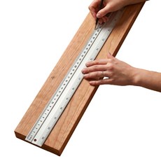 리드홈 전문가용 초경량 알루미늄 양면 눈금자 60cm, 실버, 1개 실버, 1개