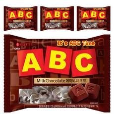 LOTTE 樂天 ABC字母巧克力, 72g, 4袋