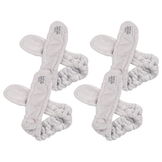 Block Mart 洗臉帶兔子, 灰色, 4入