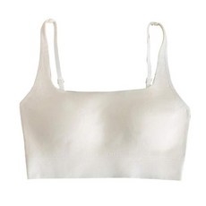 空靈氣質無痕方領小可愛，均碼，無鋼圈，襯墊不可拆，肩帶可調，寬約1CM, 白色