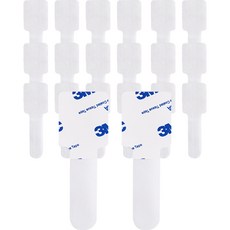 코멧 간편스트랩 전선정리 찍찍이 케이블타이, 화이트, 20개