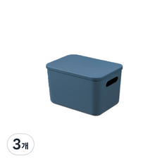 마켓에이 컬러 보관 상자, 네이비, 3개