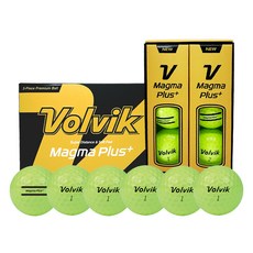 Volvik Magma Plus 非官方認證高爾夫球 3層, 6入, 1個, 綠色