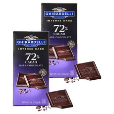 기라델리 인텐스다크 카카오 72%, 100g, 2개