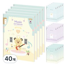 PENPIA 1 000 國小螺旋筆記本 1-6年級音樂通用, 隨機出貨, 40個