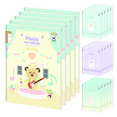 PENPIA 1 000 國小螺旋筆記本 1-6年級音樂通用, 隨機出貨, 20個