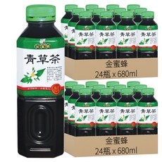 金蜜蜂 青草茶, 680ml, 48瓶
