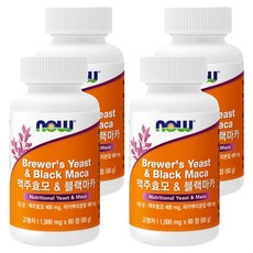 나우푸드 맥주효모 블랙마카 60p, 4개, 240정