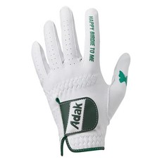 adak 男士揮桿節奏晶片防滑高爾夫左手手套, 白綠, 1個