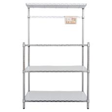 dayneeds 日需百備 電鍍 插管 微波爐架 輕型, 霧白色, 4層