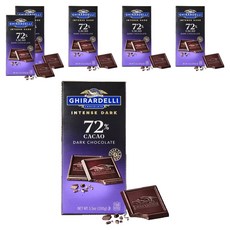 기라델리 인텐스다크 카카오 72%, 100g, 6개