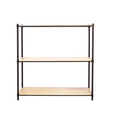 dayneeds 日需百備 松木 烤漆架, 黑框 + 原木, 3層