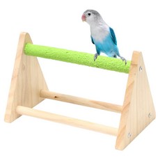 레몽크리프 앵무새 훈련 스탠드 원목 탁상용 횃대, 내추럴, 1개