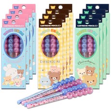 鬆弛熊墨盒鉛筆 HB 4p 套裝, 隨機發貨, 12套