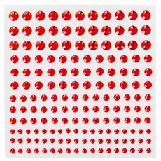 인아트 다꾸 예쁜 보석 스티커, 레드, 3개