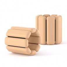 訓練手腕腳踝矽膠重量帶 2入, 皮膚米色, 450克