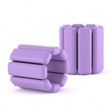 訓練手腕腳踝矽膠重量帶 2入, 紫色的, 450克