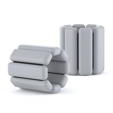 訓練手腕腳踝矽膠重量帶 2入, 灰色的, 450克