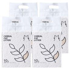 榖喵喵 穀物貓砂 10倍除臭版 1.5mm 2.4kg 6L, 4包, 無香