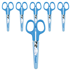buyhearts 安全蓋剪刀, 天藍色, 6個