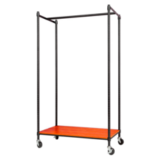 dayneeds 日需百備 松木單桿衣櫥 附輪, 黑色柚木