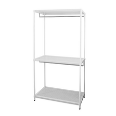 dayneeds 日需百備 極致美學 烤漆三層雙桿衣櫥, 白色