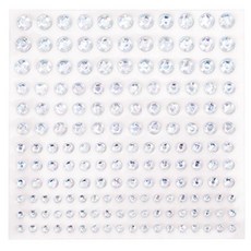 Inart 漂亮手帳裝飾寶石貼紙, 白色, 2個